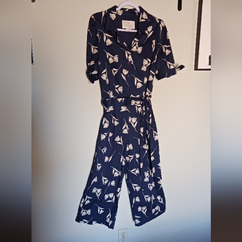 Floral Navy Jumpsuit